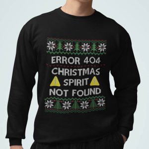Foute Kerst Trui Zwart Heren Error 404 christmas spirit not found
