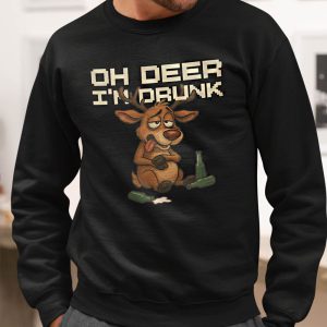 Foute Kerst Trui Zwart Oh Deer I'm Drunk