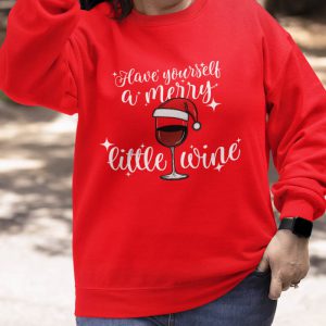 Foute kersttrui Rood vrouw have yourself a merry little wine
