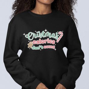 Foute kersttrui Zwart Vrouw christmas calories dont count