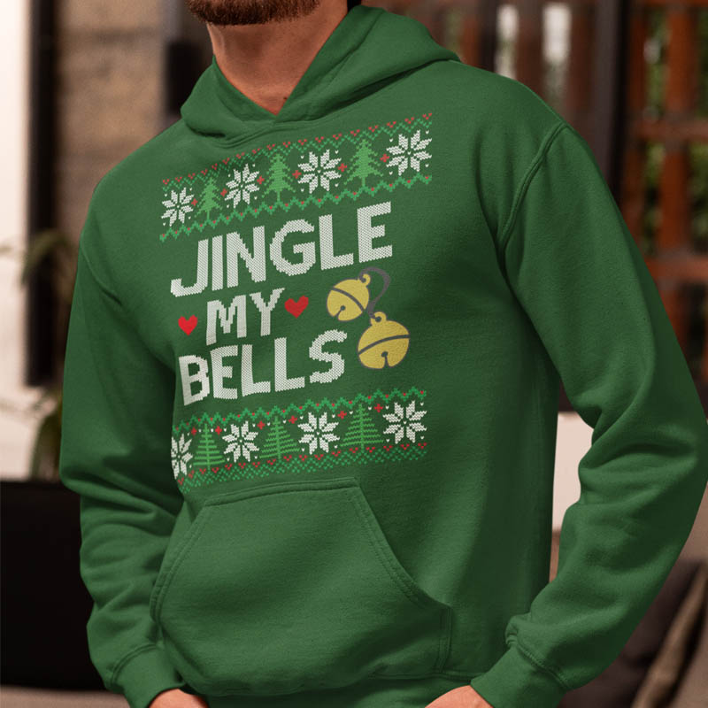 Foute Kerst Hoodie Groen Jingle My Bells