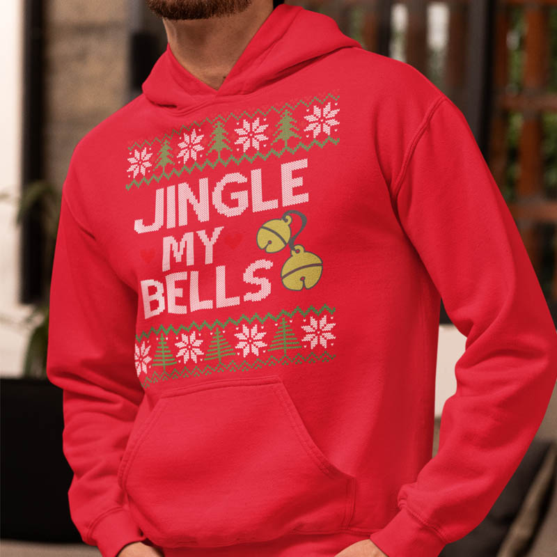 Foute Kerst Hoodie Rood Jingle My Bells