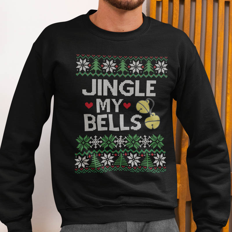 Foute Kerst Trui Zwart Jingle My Bells