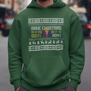 Foute Kerst Hoodie Groen Make Christmas Great Again
