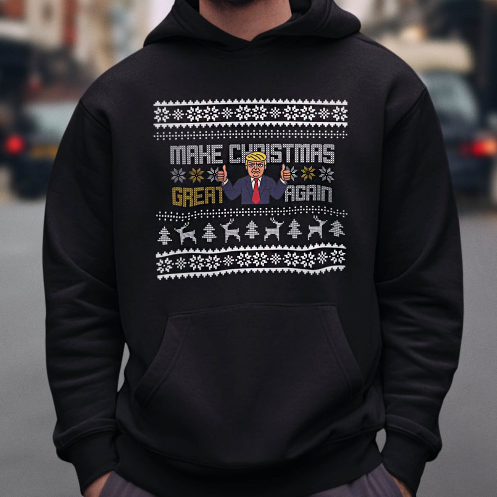 Foute Kerst Hoodie Zwart Make Christmas Great Again