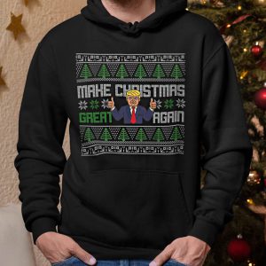 Foute Kerst Hoodie Zwart Man Make Christmas Great Again