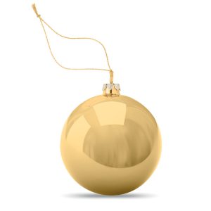 Gouden kerstbal achterkant