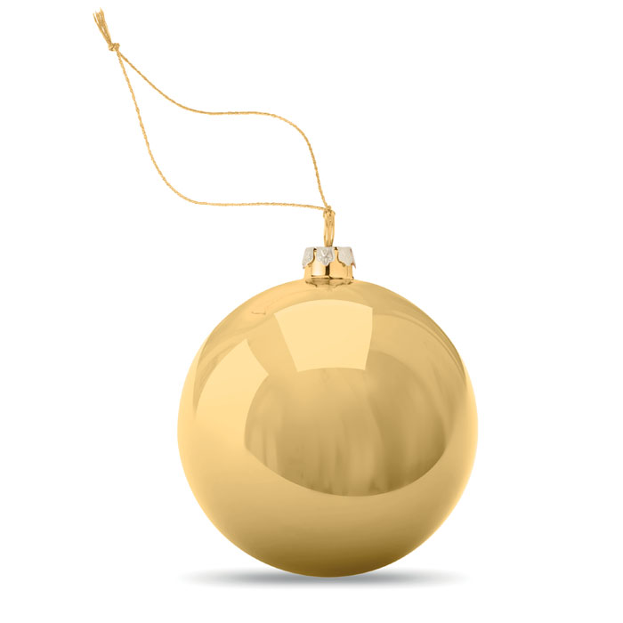 Gouden kerstbal achterkant