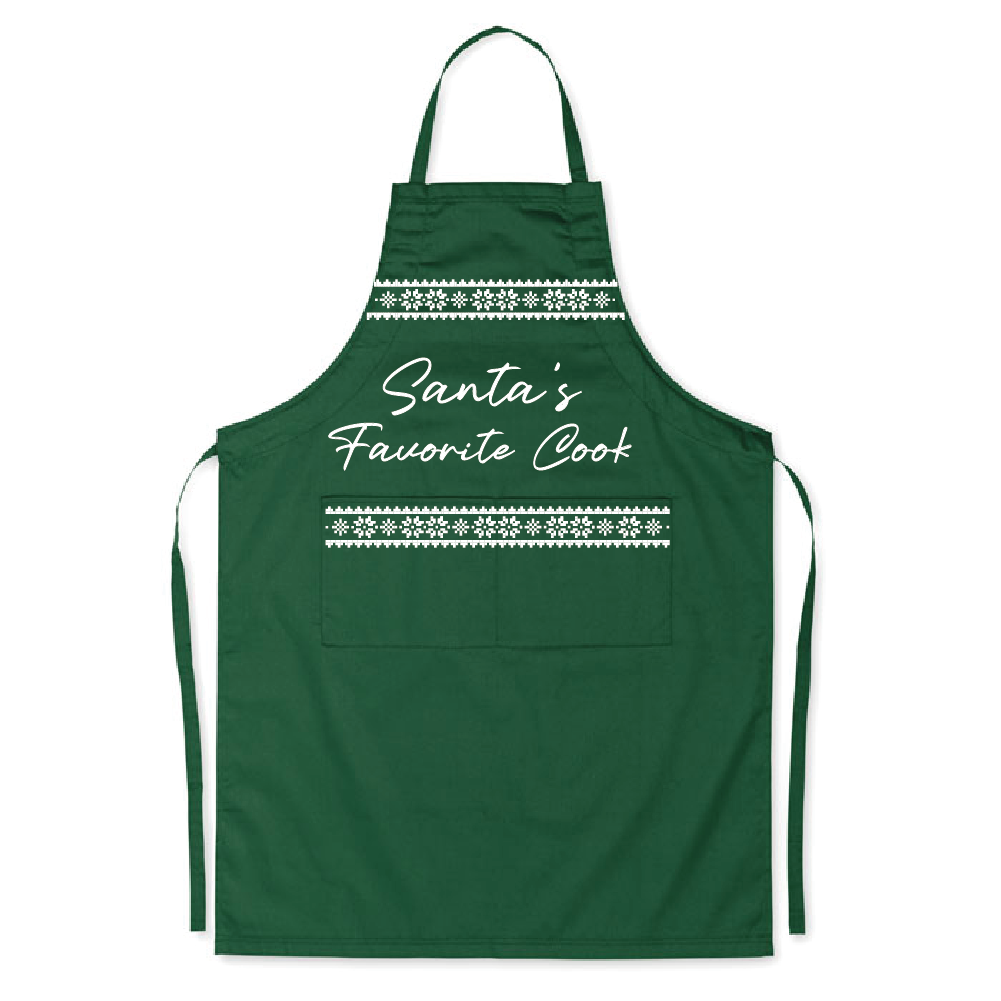 Groen Schort Santa's Favorite Cook