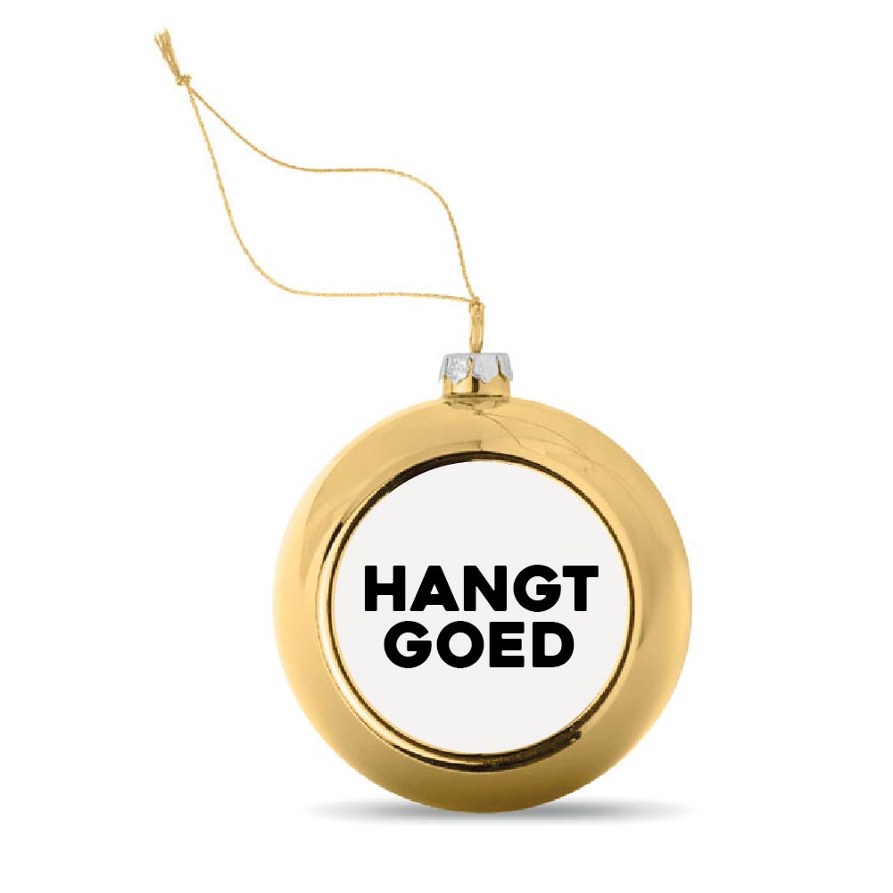 Kerstbal Goud Hangt Goed