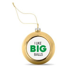 Kerstbal Goud I Like Big Balls
