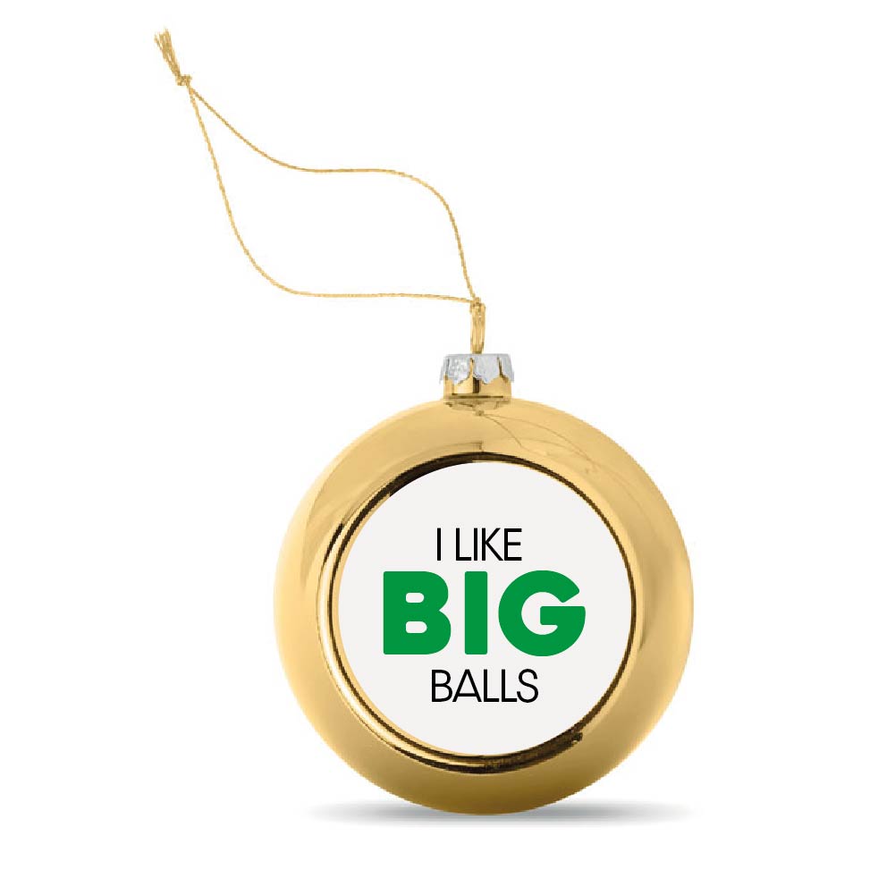 Kerstbal Goud I Like Big Balls