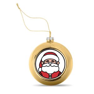 Kerstbal Goud Kerstman