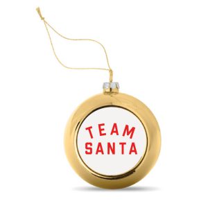 Kerstbal Goud Team Santa