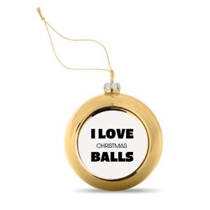 Kerstbal Goud i love christmas balls