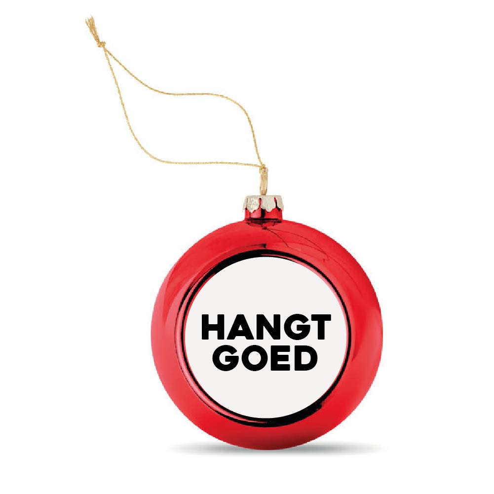 Kerstbal Rood Hangt Goed