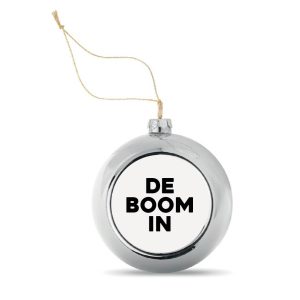 Kerstbal Zilver De Boom In