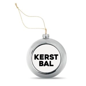 Kerstbal Zilver Kerst Bal