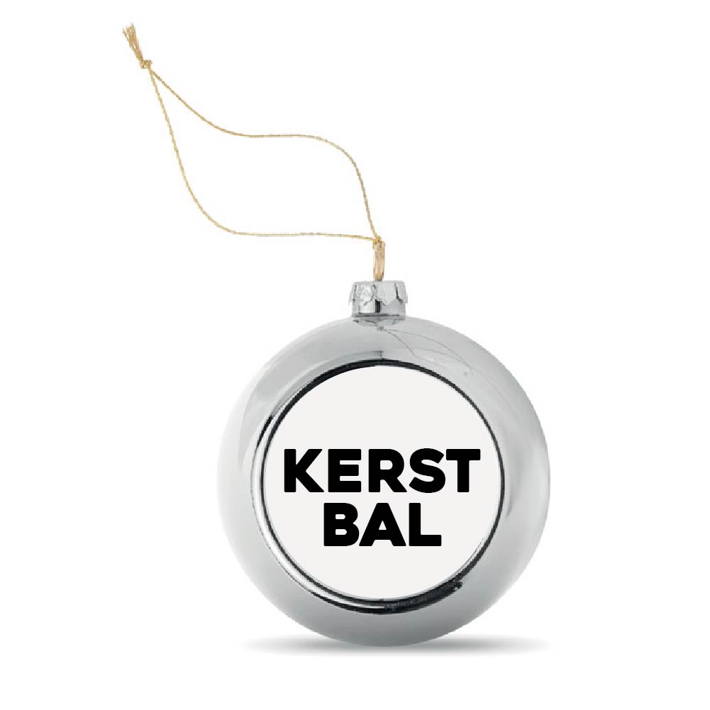 Kerstbal Zilver Kerst Bal