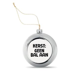 Kerstbal Zilver Kerst Geen Bal Aan