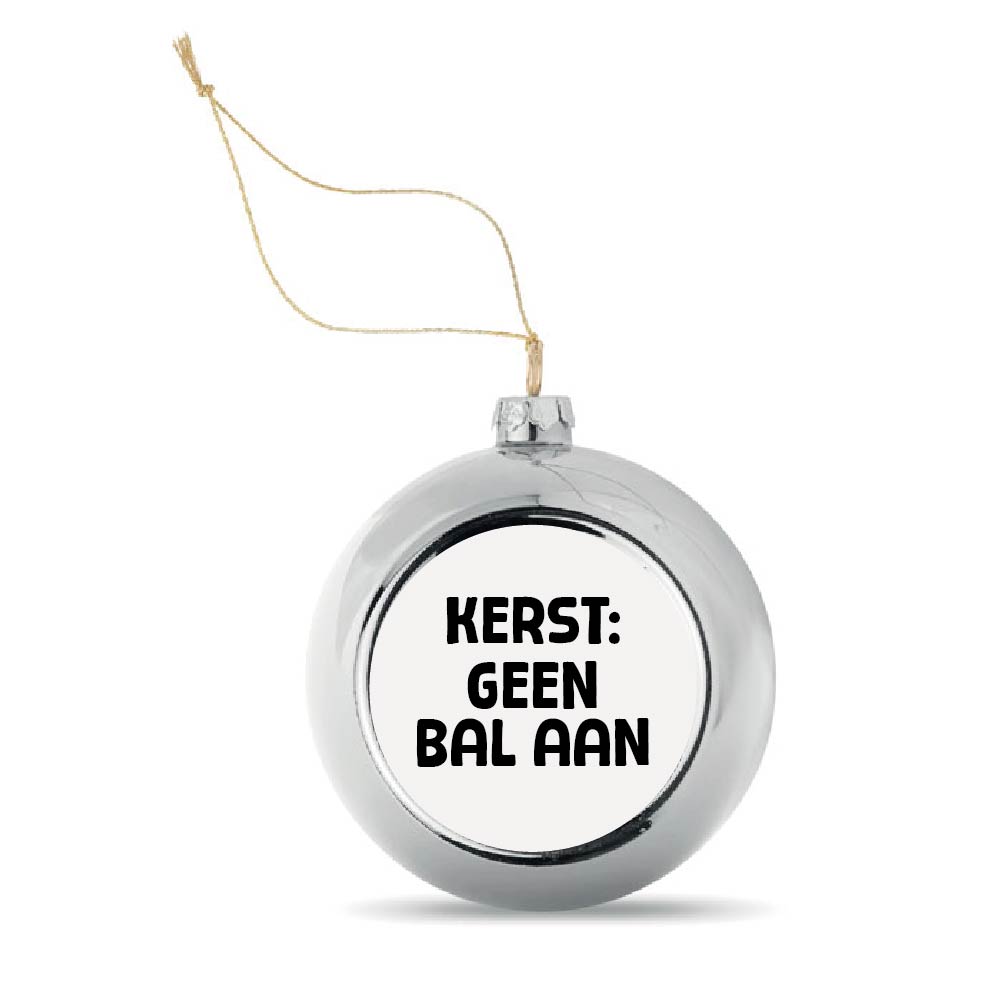 Kerstbal Zilver Kerst Geen Bal Aan