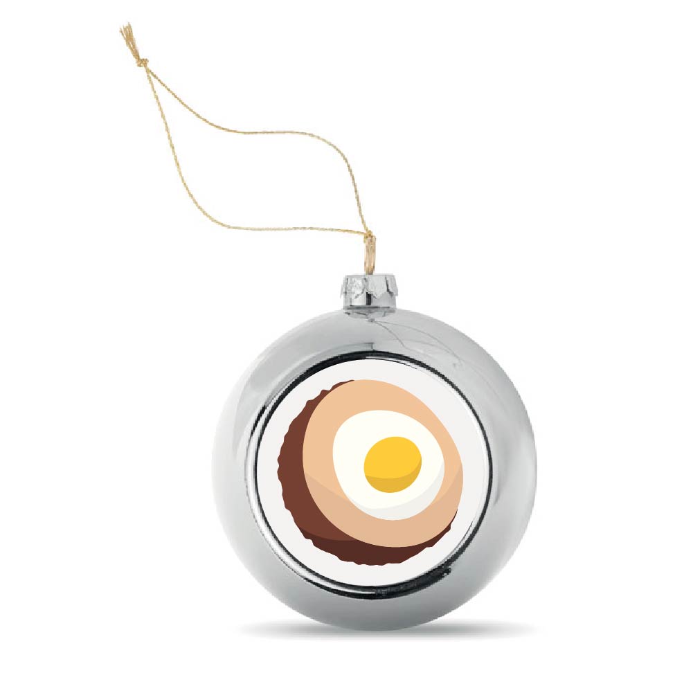 Kerstbal Zilver eierbal