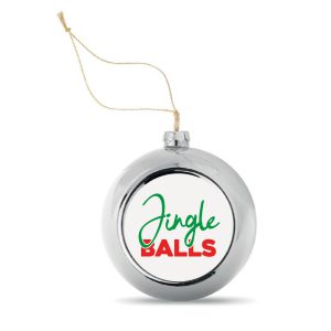 Kerstbal Zilver jingle balls