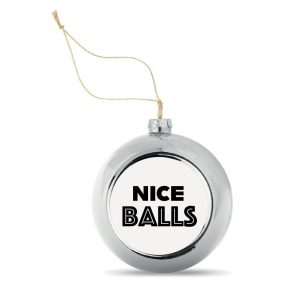 Kerstbal Zilver nice balls