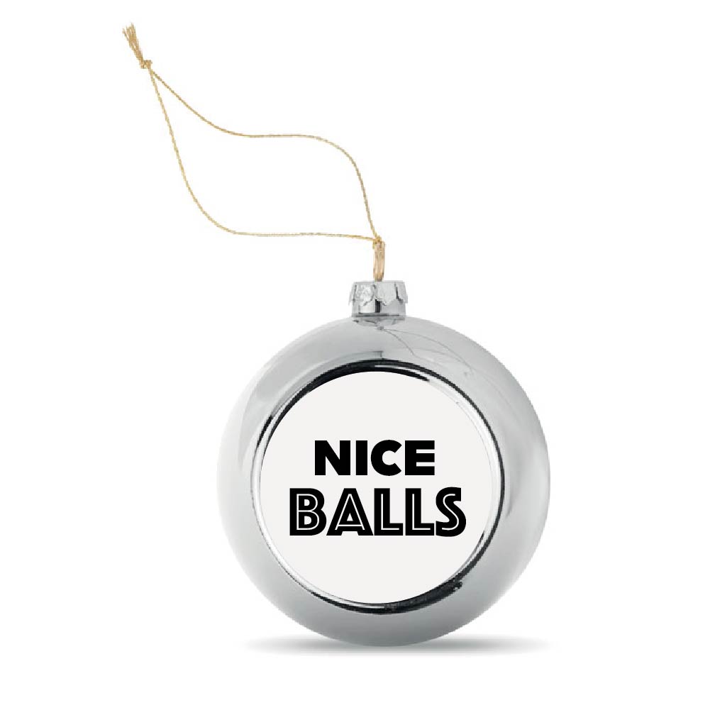 Kerstbal Zilver nice balls