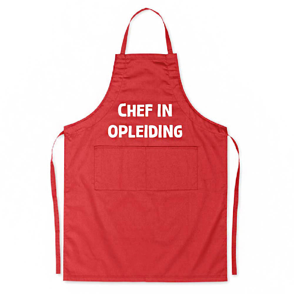 Rood Schort Chef In Opleiding
