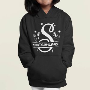Sinterklaas Hoodie Kind Zwart Hoofdletter S