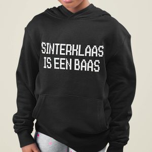 Sinterklaas Hoodie Kind Zwart Sinterklaas Is een Baas