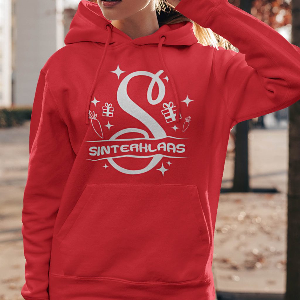 Sinterklaas Hoodie Rood Hoofdletter S