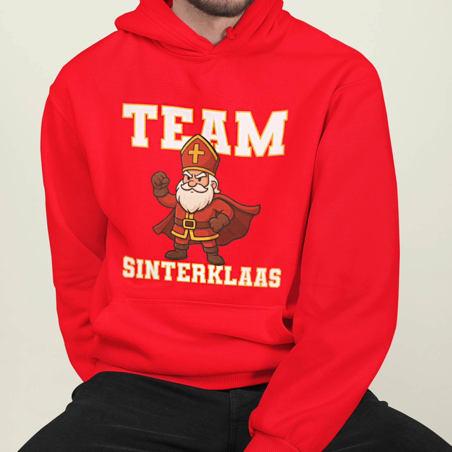 Team Sinterklaas trui volwassenen – grappig en feestelijk design