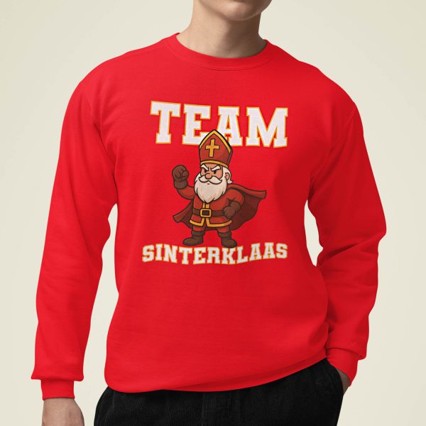 Team Sinterklaas trui volwassenen – grappig en feestelijk design