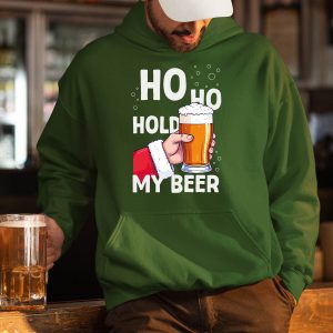 Foute Kerst Hoodie Groen Ho Ho Hold My Beer