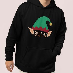 Foute Kerst Hoodie Zwart Spuitelf