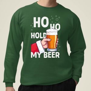 Foute Kerst Trui Groen Ho Ho Hold My Beer