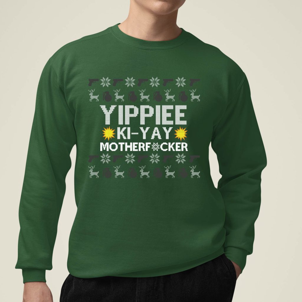 Foute Kerst Trui Groen Yippie-ka-yay mtf