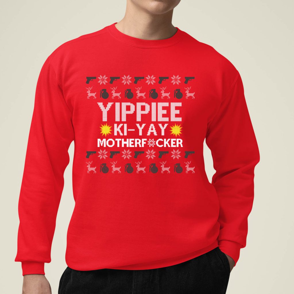 Foute Kerst Trui Rood Yippie-ka-yay mtf