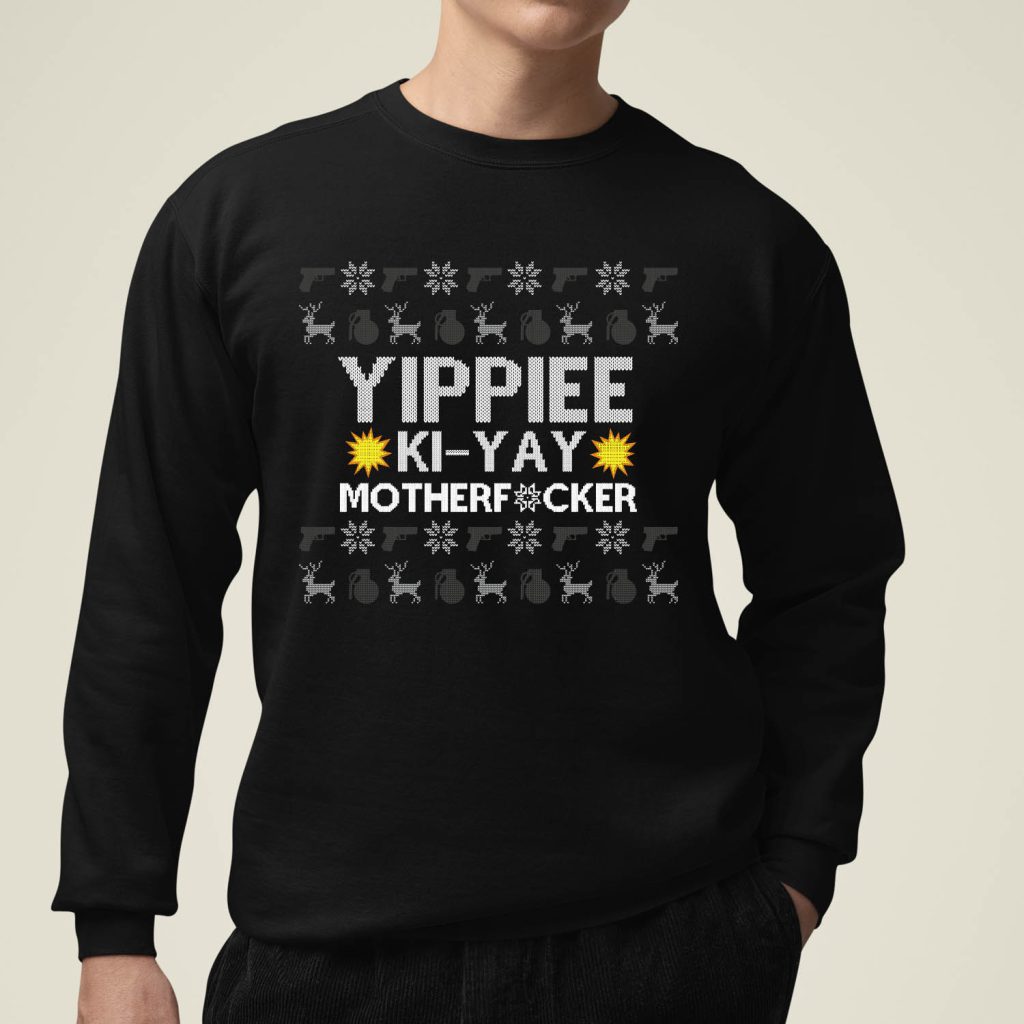 Foute Kerst Trui Zwart Yippie-ka-yay mtf