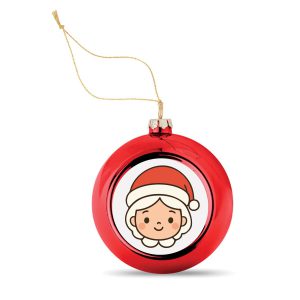 Kerstbal Rood Kerstvrouw