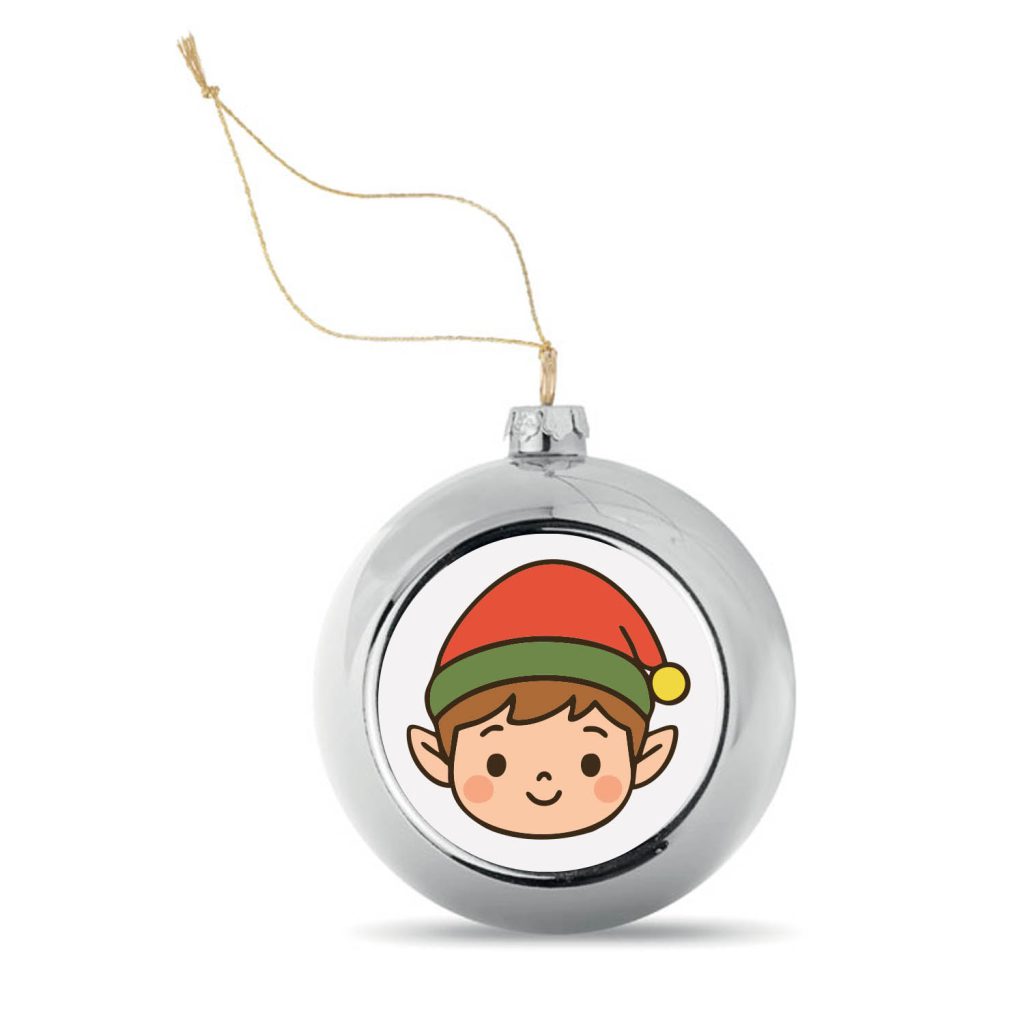 Kerstbal Zilver elf