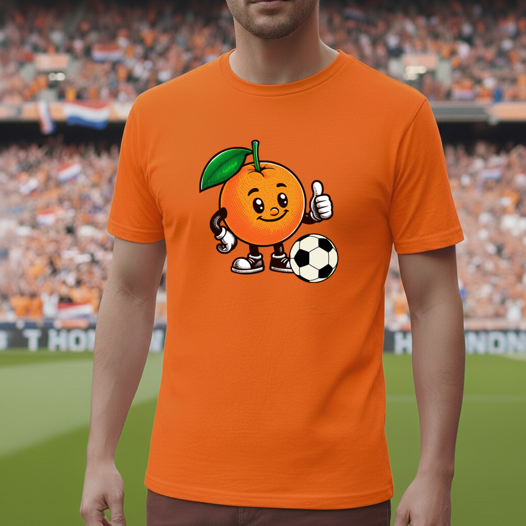 Oranje WK EK T-shirt Orange Cartoon