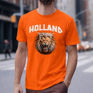 Oranje WK T-shirt Leeuw Lightning