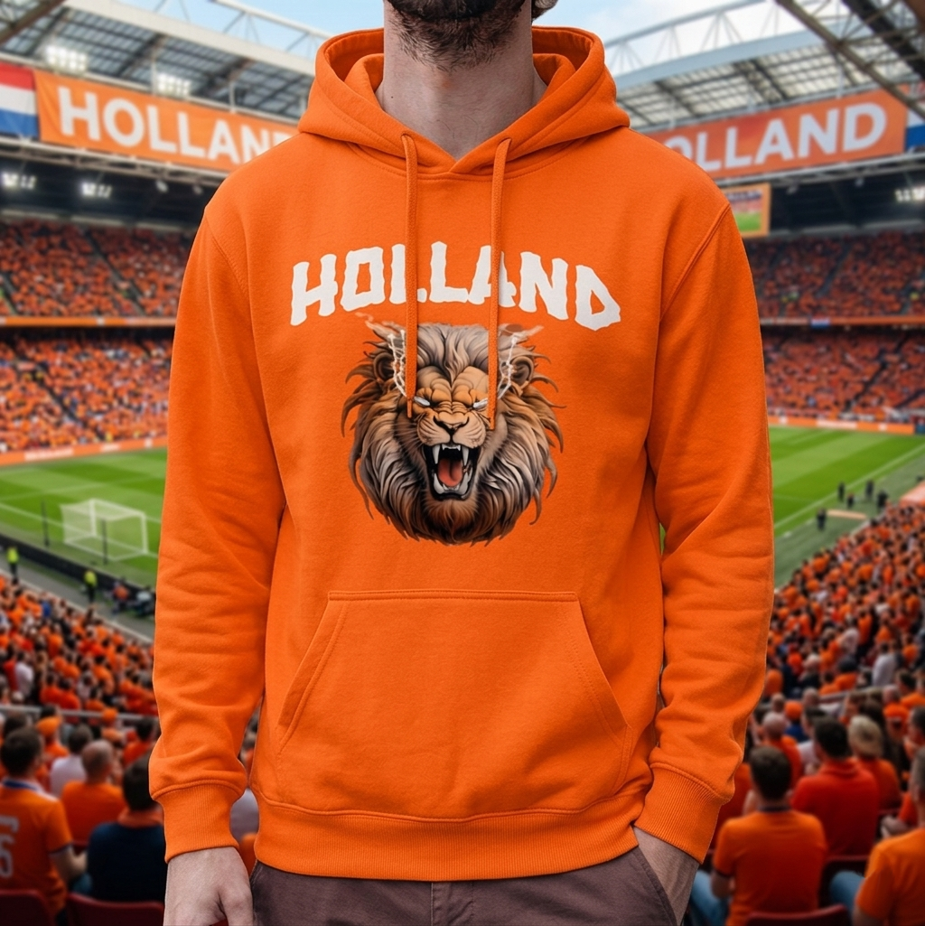Koningsdag WK EK Hoodie Leeuw Lightning