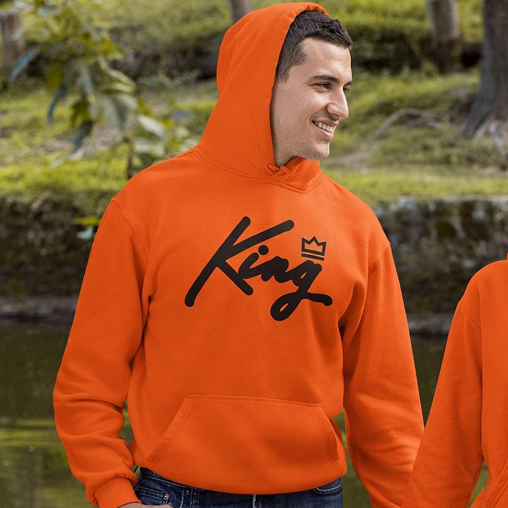 Oranje Koningsdag Hoodie King Black