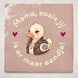 Moeder Tegeltje Cadeau Roze Eendje