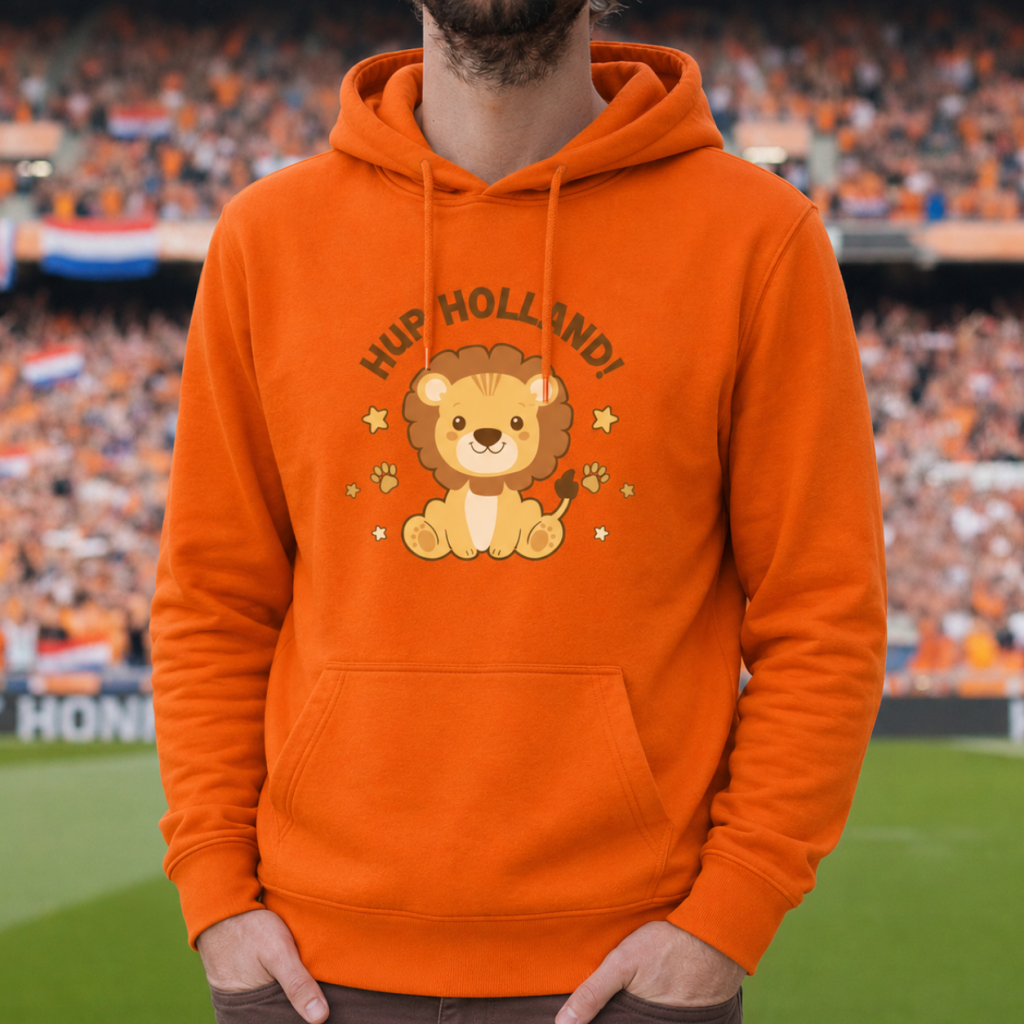 Oranje WK EK Hoodie Hup Holland Leeuw Cute 2